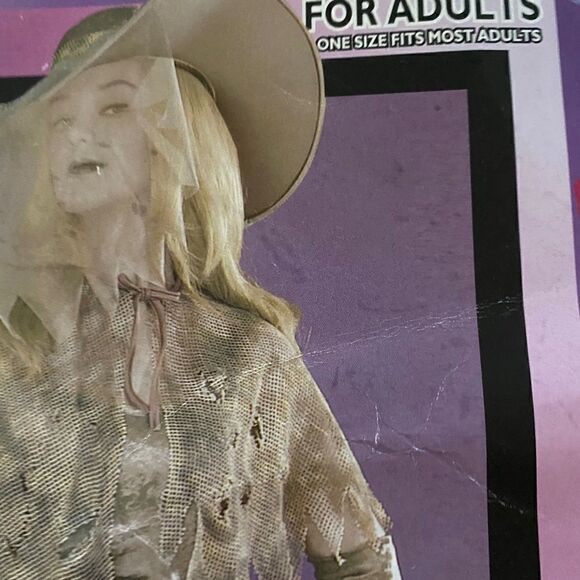 𝅺GHOSTLY gal zombie scary Halloween costume one size fits most adults - Picture 8 of 11